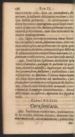 Caput XXXIII. Cura sanitatis