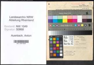 Entnazifizierung Anton Auerbach , geb. 11.07.1904 (Beamter)