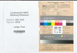 Entnazifizierung Paul Lange , geb. 07.08.1895 (Polizeibeamter)