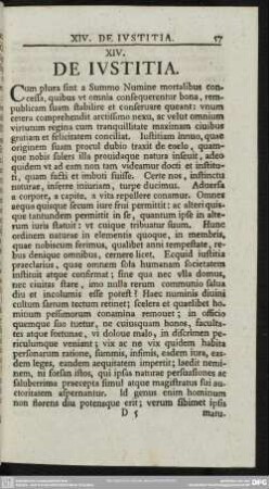 XIV. De justitia