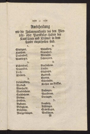 43-44, Austheilung