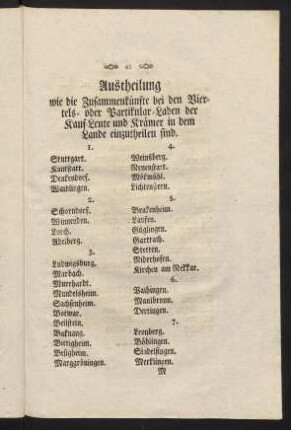 43-44, Austheilung