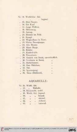 Aquarelle (Nr.36-100)