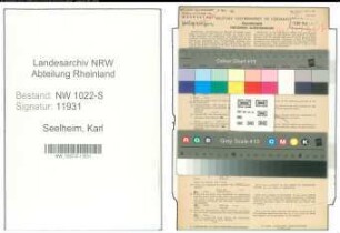 Entnazifizierung Karl Seelheim , geb. 31.03.1903 (Bueroangestellter)