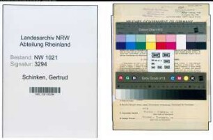 Entnazifizierung Gertrud Schinken , geb. 03.08.1909 (Geschaeftsinhaberin)