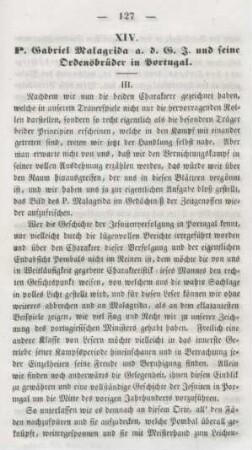 127-132 P. Gabriel Malagrida a.d. Societas Jesu und seine Ordensbrüder in Portugal : III.