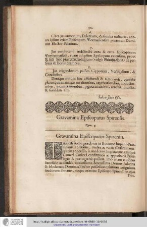 Gravamina Episcopatus Spirensis. Num. 4.