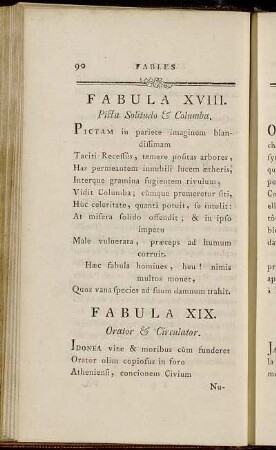 Fabula XVIII. = Fable.XVIII. - Fabula XXX. = Fable XXX.