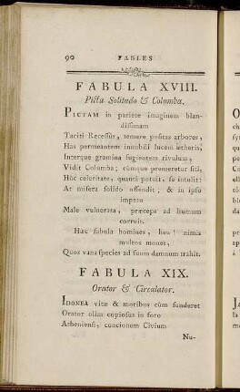Fabula XVIII. = Fable.XVIII. - Fabula XXX. = Fable XXX.