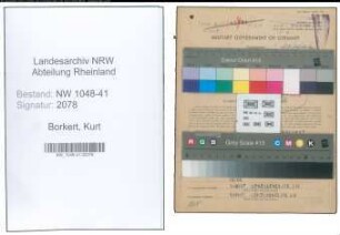 Entnazifizierung Kurt Borkert , geb. 08.10.1922 (Polizist)