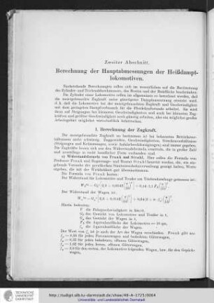 1. Berechnung der Zugkraft.