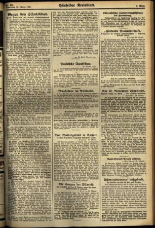 Zweite Ausgabe vom Donnerstag, den 29. Oktober 1931.