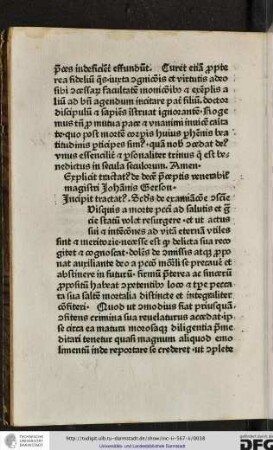 Incipit tractatus secundus de examinatione conscientie.