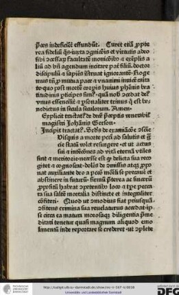 Incipit tractatus secundus de examinatione conscientie.