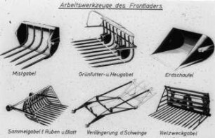 Arbeitswerkzeuge des Frontladers