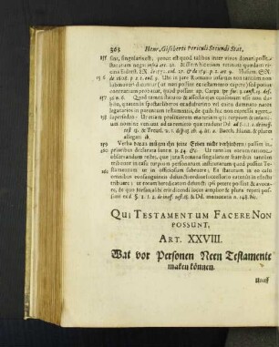Qui Testamentum Facere Non Possunt, Art. XXVIII.