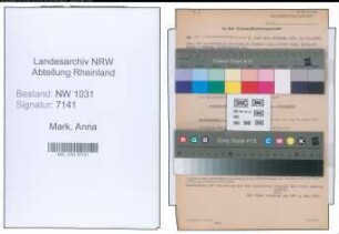 Entnazifizierung Anna Mark , geb. 05.04.1897 ()