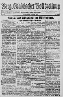 Bergisch Gladbacher Volkszeitung. 1906-1929