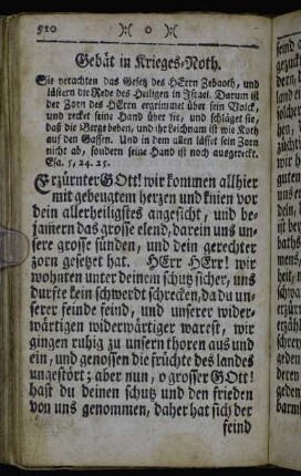 Gebät in Krieges-Noth. - Gebät für einen Sterbenden.