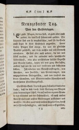 325-328, Neunzehnter Tag. Von den Geistesplagen