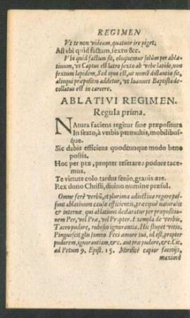 Ablativi Regimen.