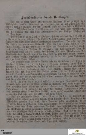 Fremdenführer durch Reutlingen