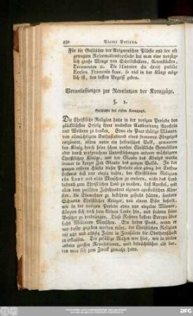 Veranlassungen zur Revolution der Kreuzzüge.