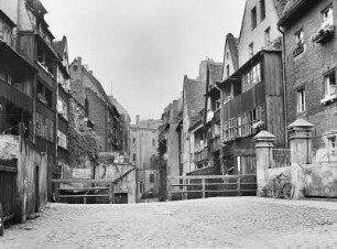 Breslau (Wroclaw). Stadtviertel Weißgerbersohle. Straßenansicht