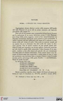 Roma. L'Ipogèo del Viale Manzoni