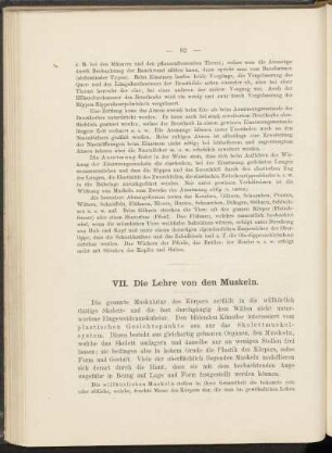 VII. Die Lehre von den Muskeln.