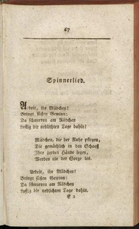 Spinnerlied. - Der gebesserte Lügner.