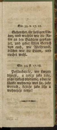 Sir. 39, v. 17.18. - Sir. 39, st. 17.18.