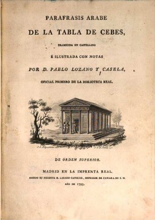 Parafrasis arabe de la tabla de Cebes