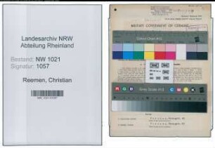Entnazifizierung Christian Reemen , geb. 15.06.1903 (Kraftfahrer)