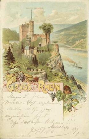 Gruss vom Rhein - Schloss Rheinstein.