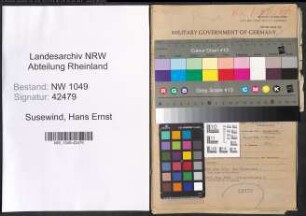 Entnazifizierung Hans Ernst Susewind , geb. 12.07.1908 (Landwirt)