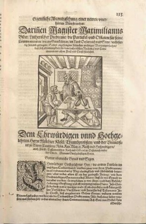Eigentliche Abcontrasehung einer newen vnerhörten Monstrantzen: Darinnen Magister Maximilianus Biber, Lutherischer Predicant ... die Partickel vnd Oblaten für seine Communicanten ... leichtfertig herumb getragen ...