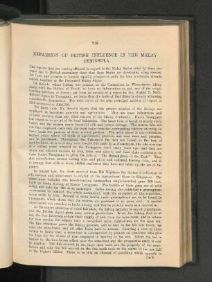 Expansion Of British Influence In The Malay Peninsula.