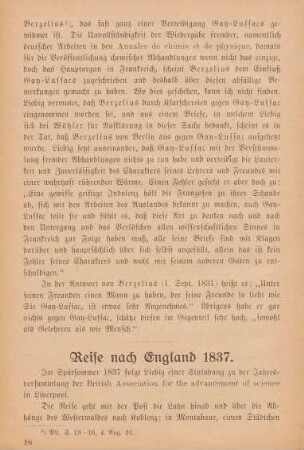 Reise nach England 1837