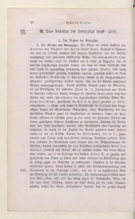 III. Das Zeitalter der Kreuzzüge (1096-1270)