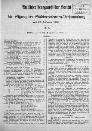 No. 8, 22. Februar 1906