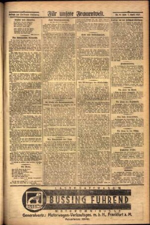 Dritte Ausgabe vom Donnerstag, den 07. April 1927.