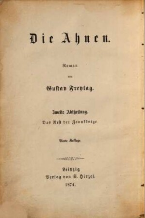 Die Ahnen : Roman, 2