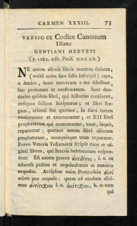 73-74, Versio ex Codice Canonum Tiliano