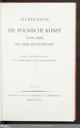 Die polnische Kunst von 1800 bis zur Gegenwart