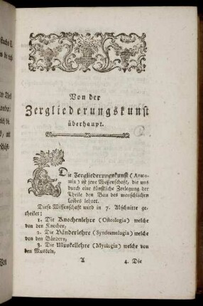 Von der Zergliederungskunst überhaupt.