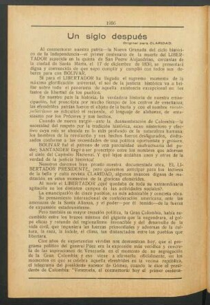 Un siglo después