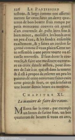 Chapitre XI. La maniere de faire des ratons