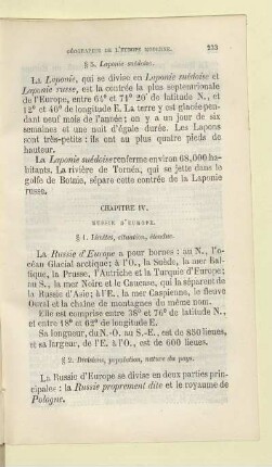 Chapitre IV. Russie D'europe