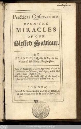 [Vol. 1]: Practical Observations Upon The Miracles Of Our Blessed Saviour